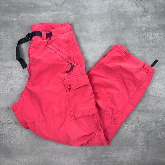 Vintage US Expedition Cargo Pants Red Zippered Y2K Size L - Picture 9 of 9